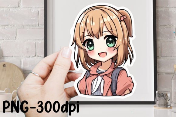 Download Cute Anime Girl Sticker Sublimation - Premium Resources