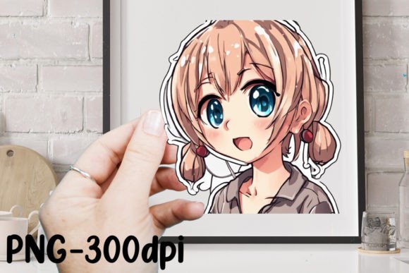 Download Cute Anime Girl Sticker Sublimation - Premium Resources