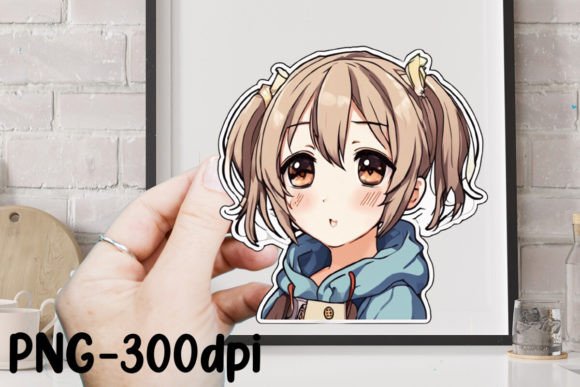 Download Cute Anime Girl Sticker Sublimation - Premium Resources
