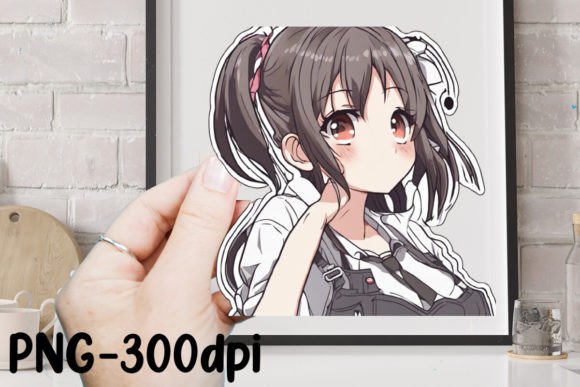 Download Cute Anime Girl Sticker Sublimation - Premium Resources